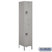 18" Wide Double Tier Standard Metal Locker - 1 Wide - 6 Feet High - 18 Inches Deep