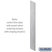 Side Panel  -  for 18 Inch Deep Premier Wood Locker  -  with Sloping Hood