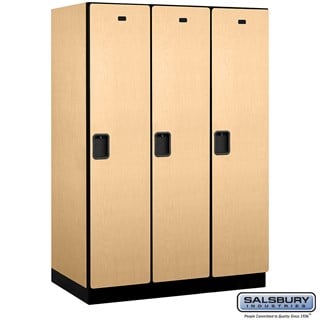 18" Wide Single Tier Designer Wood Lockers