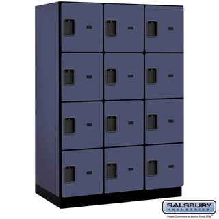 18" Wide Four Tier Designer Wood Lockers