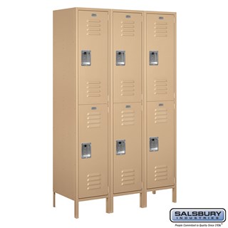 18" Wide Double Tier Standard Metal Lockers