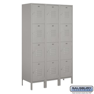 18" Wide Four Tier Standard Metal Lockers