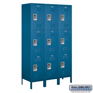 18" Wide Triple Tier Standard Metal Lockers