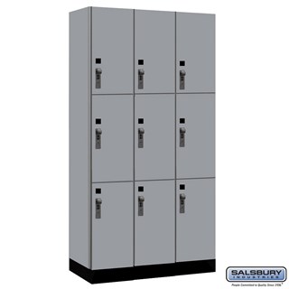 12" Wide Triple Tier Premier Wood Lockers