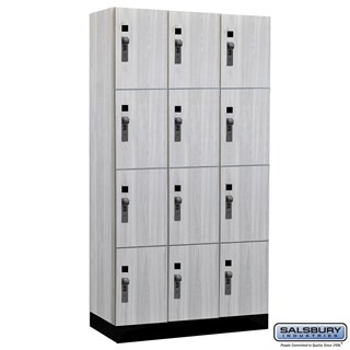 12" Wide Four Tier Premier Wood Lockers
