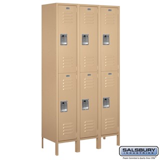 15" Wide Double Tier Standard Metal Lockers