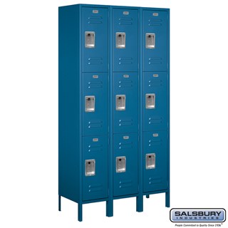 15" Wide Triple Tier Standard Metal Lockers