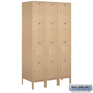 15" Wide Four Tier Standard Metal Lockers