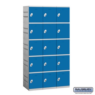 12" Wide Five Tier Plastic Lockers