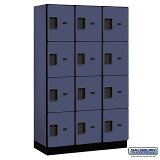 15" Wide Four Tier Designer Wood Lockers