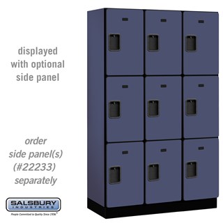 15" Wide Triple Tier Designer Wood Lockers
