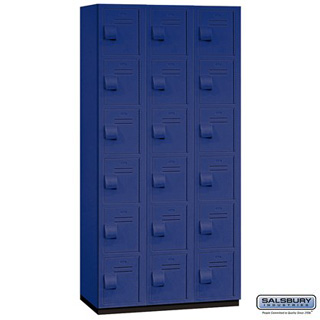 12" Wide Six Tier Box Style Heavy Duty Plastic Lockers
