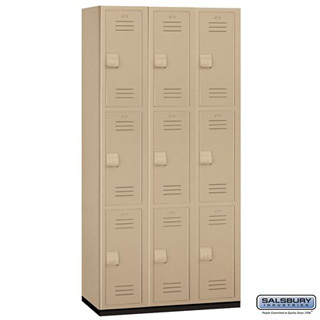 12" Wide Triple Tier Heavy Duty Plastic Lockers