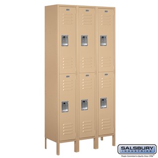 12" Wide Double Tier Standard Metal Lockers