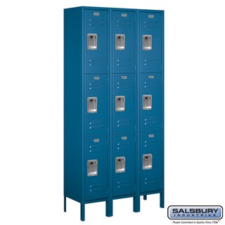 12" Wide Triple Tier Standard Metal Lockers