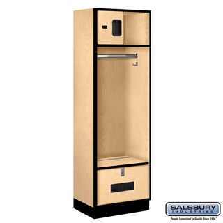 24" Wide Open Access Designer Wood Lockers - 18" Deep