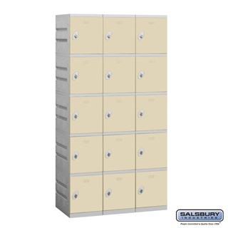 12" Wide Five Tier Plastic Lockers