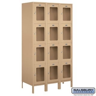 15" Wide See-Through Metal Band Lockers