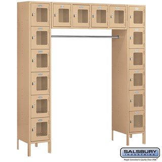 12" Wide Box Style See-Through Bridge Metal Lockers