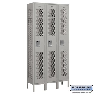 12" Wide Single Tier Vented Metal Lockers