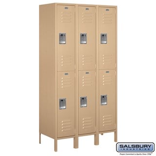 15" Wide Double Tier Standard Metal Lockers