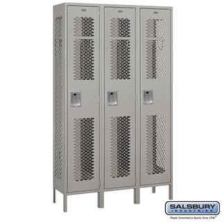 15" Wide Single Tier Vented Metal Lockers