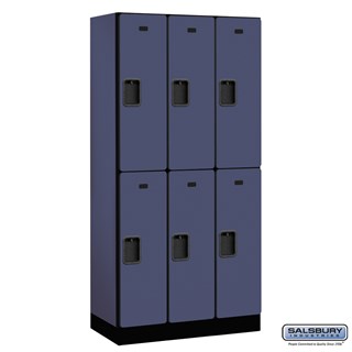 12" Wide Double Tier Designer Wood Lockers