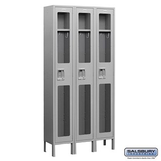 12" Wide Single Tier See-Through Metal Lockers