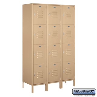 15" Wide Four Tier Standard Metal Lockers