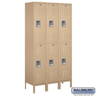 15" Wide Double Tier Standard Metal Lockers