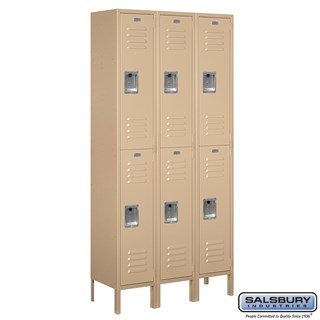 12" Wide Double Tier Standard Metal Lockers