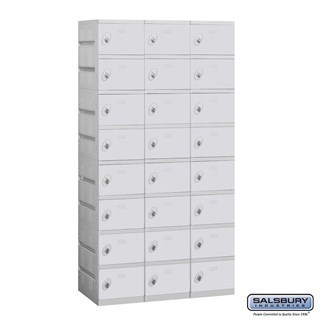 12" Wide Eight Tier Plastic Lockers