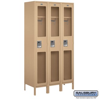 15" Wide See-Through Metal Lockers