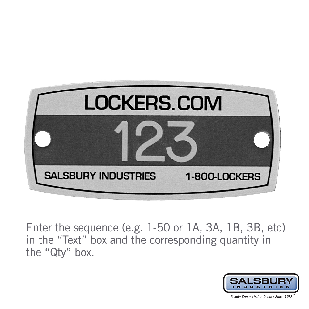 custom locker number plates