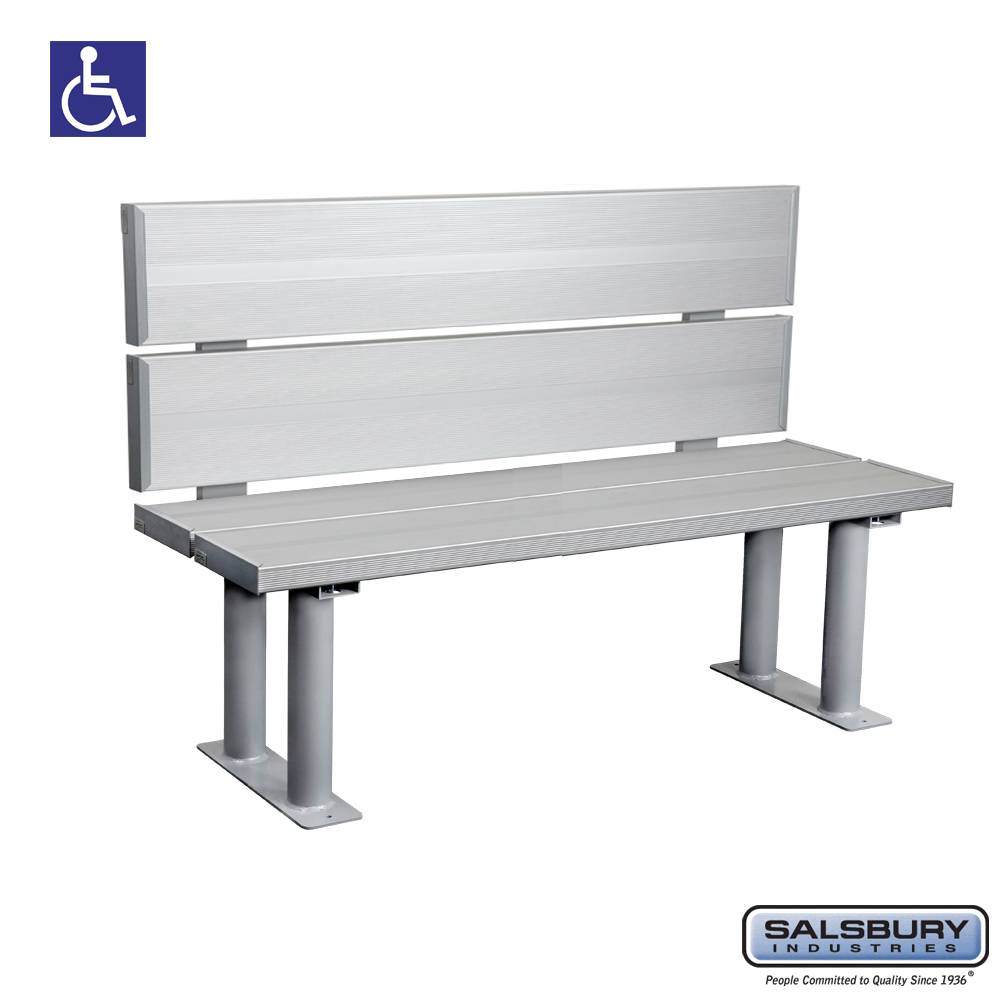 Aluminum 36-Inch W Salsbury Industries 77773 Locker Benches 