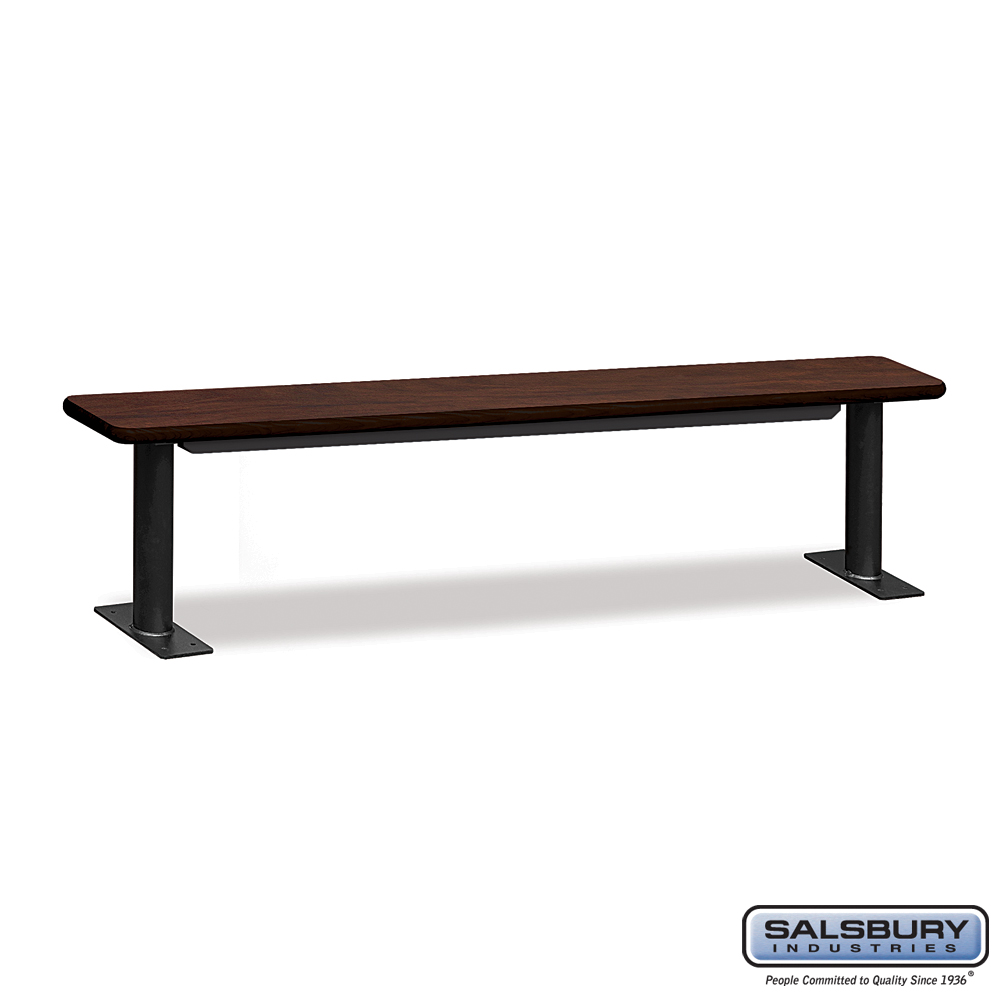 Designer Wood Locker Benches 84 Inches Wide Mahogany