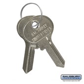 Key Blanks &ndash; for Key Padlocks of Solid Oak Wood Lockers &ndash; Box of (50)