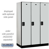18" Wide Single Tier Designer Wood Locker - 3 Wide - 6 Feet High - 21 Inches Deep - Hasps