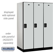 18" Wide Single Tier Designer Wood Locker - 3 Wide - 6 Feet High - 24 Inches Deep - Hasps