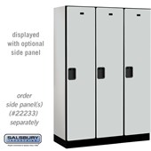18" Wide Single Tier Designer Wood Locker - 3 Wide - 6 Feet High - 18 Inches Deep - Hasps