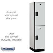 18" Wide Double Tier Designer Wood Locker - 1 Wide - 6 Feet High - 21 Inches Deep - Hasps