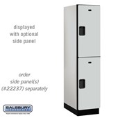 18" Wide Double Tier Designer Wood Locker - 1 Wide - 6 Feet High - 24 Inches Deep - Hasps