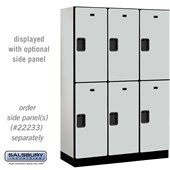 18" Wide Double Tier Designer Wood Locker - 3 Wide - 6 Feet High - 18 Inches Deep - Hasps
