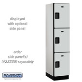 18" Wide Triple Tier Designer Wood Locker - 1 Wide - 6 Feet High - 21 Inches Deep - Hasps