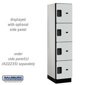 18" Wide Four Tier Designer Wood Locker - 1 Wide - 6 Feet High - 21 Inches Deep - Hasps