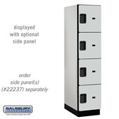18" Wide Four Tier Designer Wood Locker - 1 Wide - 6 Feet High - 24 Inches Deep - Hasps