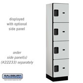 18" Wide Four Tier Designer Wood Locker - 1 Wide - 6 Feet High - 18 Inches Deep - Hasps