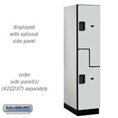 18" Wide Double Tier 'S' Style Designer Wood Locker - 1 Wide - 6 Feet High - 24 Inches Deep - Hasps