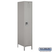 18" Wide Single Tier Standard Metal Locker - 1 Wide - 6 Feet High - 21 Inches Deep