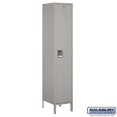 18" Wide Single Tier Standard Metal Locker - 1 Wide - 6 Feet High - 18 Inches Deep